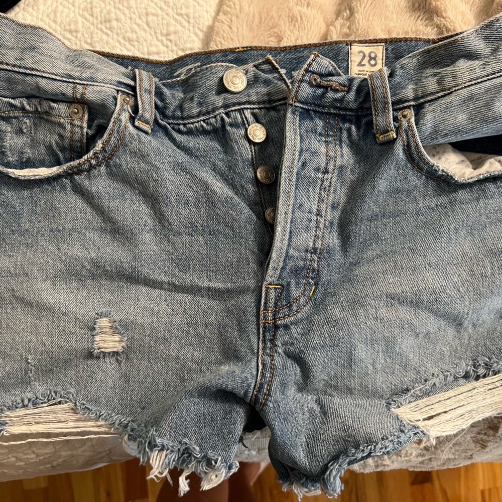 Free people distressed jean shorts
